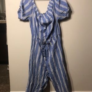 Full body stripped romper
